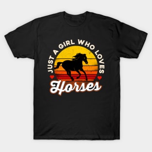 Just a Girl Who Loves Horses T-Shirt